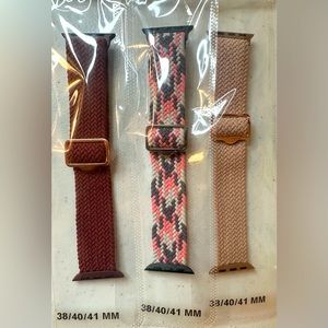 3 APPLE WATCH BANDS 38mm 40mm & 41mm